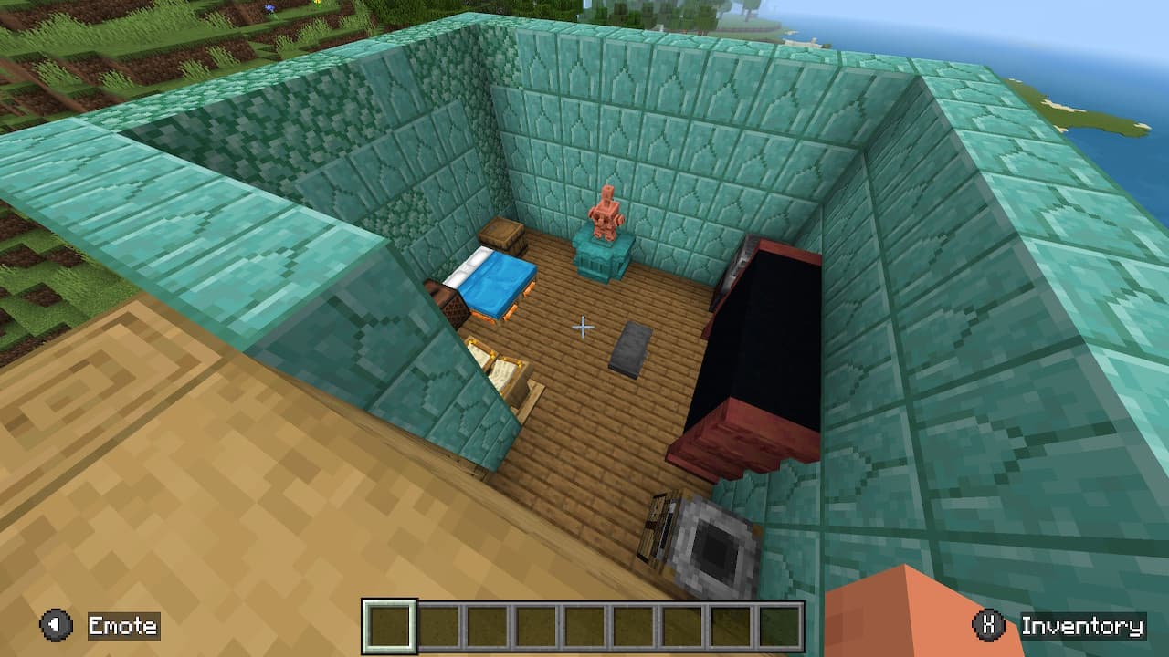 Minecraft house built in survival mode image